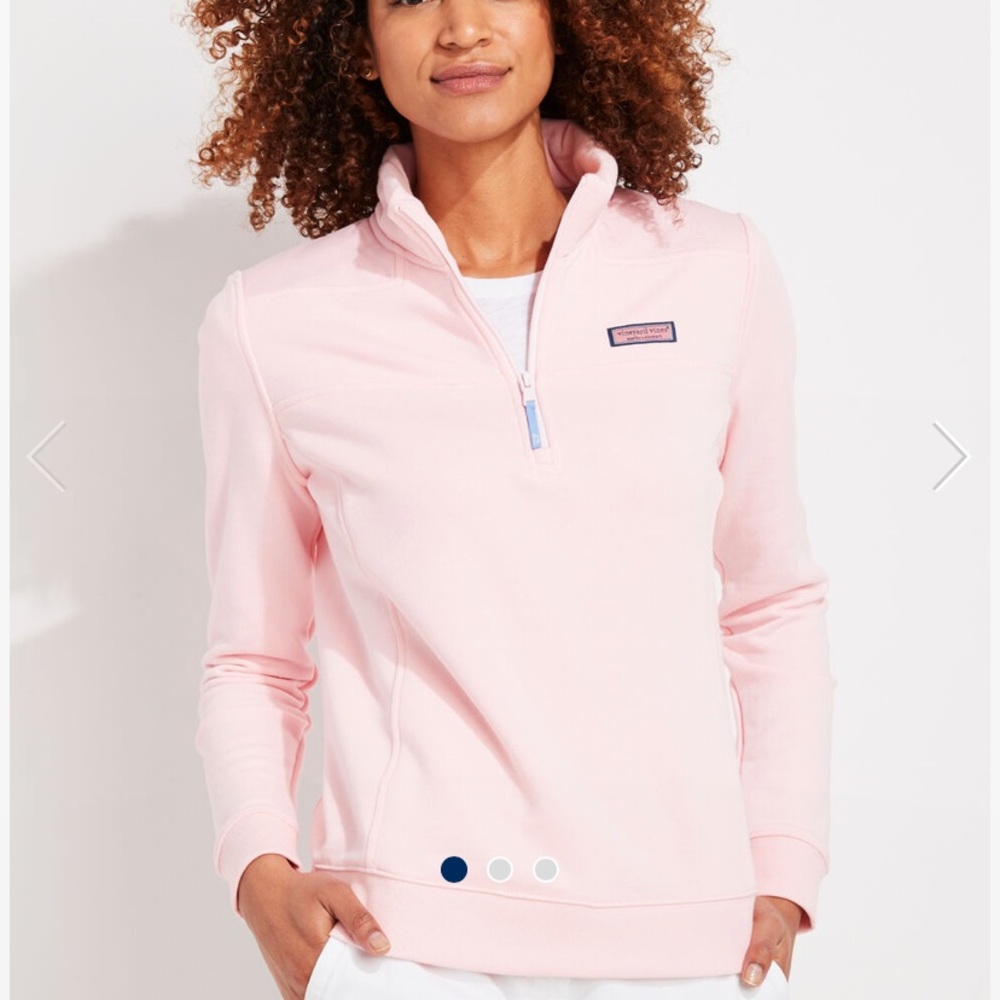 Vineyard vines light pink quarter zip brand new